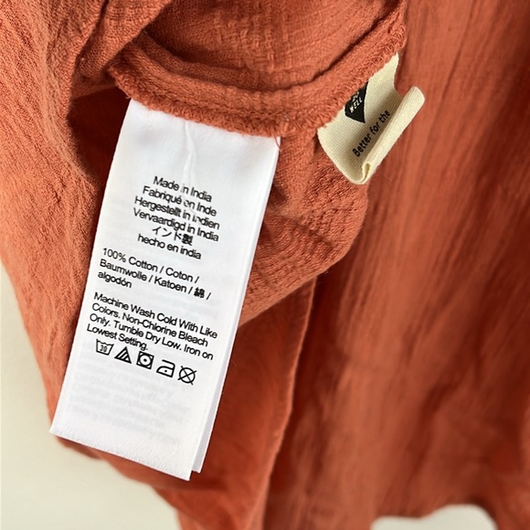 NWT Madewell women’s collared button down in terracotta. Size XS - Picture 8 of 8